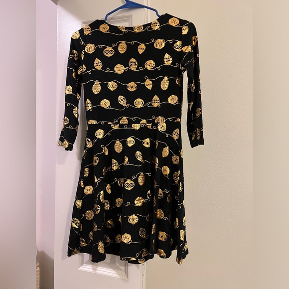 Black and gold Christmas ornament dress - Picture 2 of 3